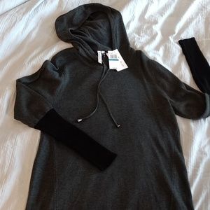 Cable & Gauge Knit Hooded Pull over